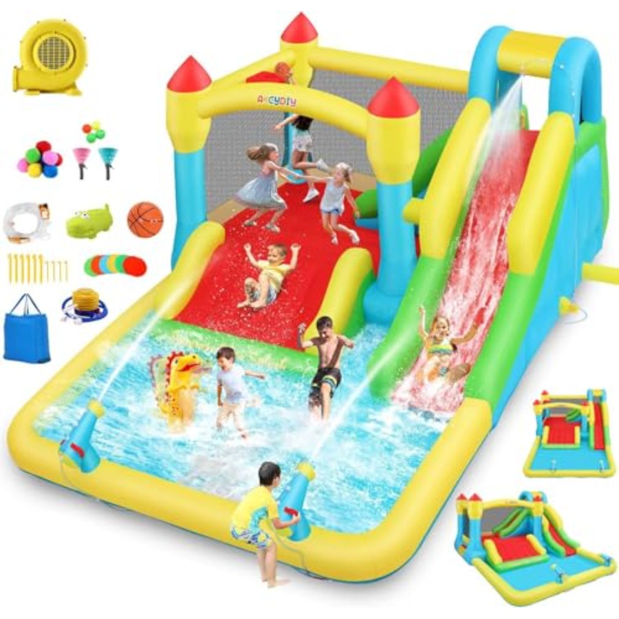 Kids Outdoor Inflatable Water Slide - Надувной водный батут для детей 3-12
