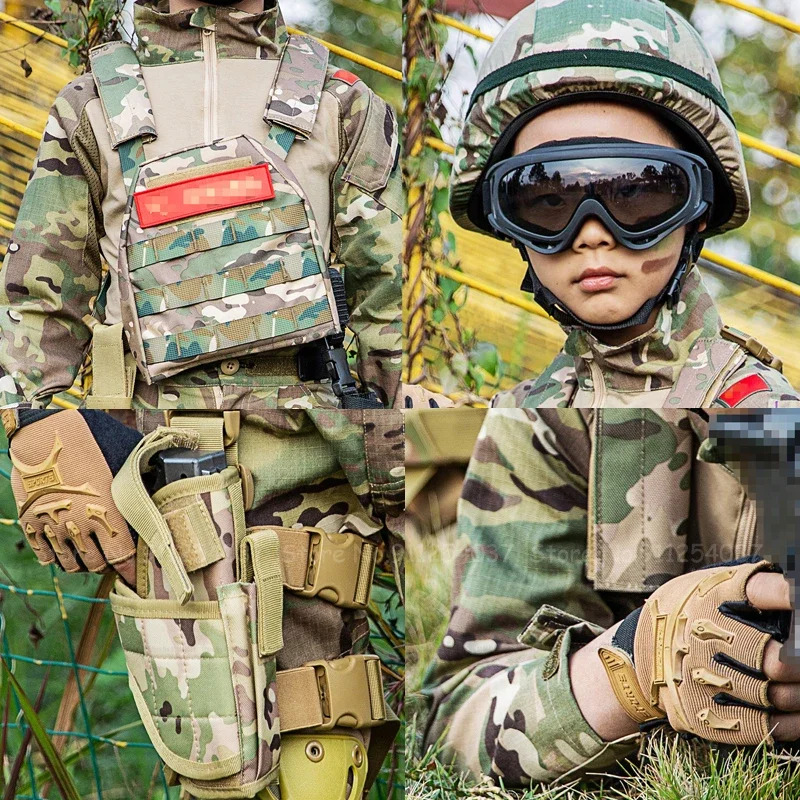 Kids Outdoor Youtube - Детский тактический камуфляжный костюм, боевая форма