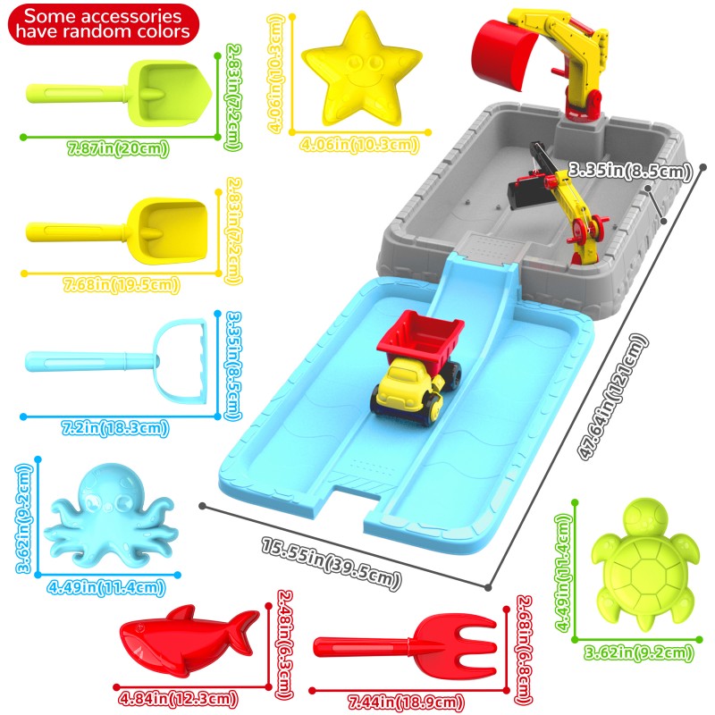 Kids Outdoor Dump Truck - Игровой набор для песка MQUDUO Kids