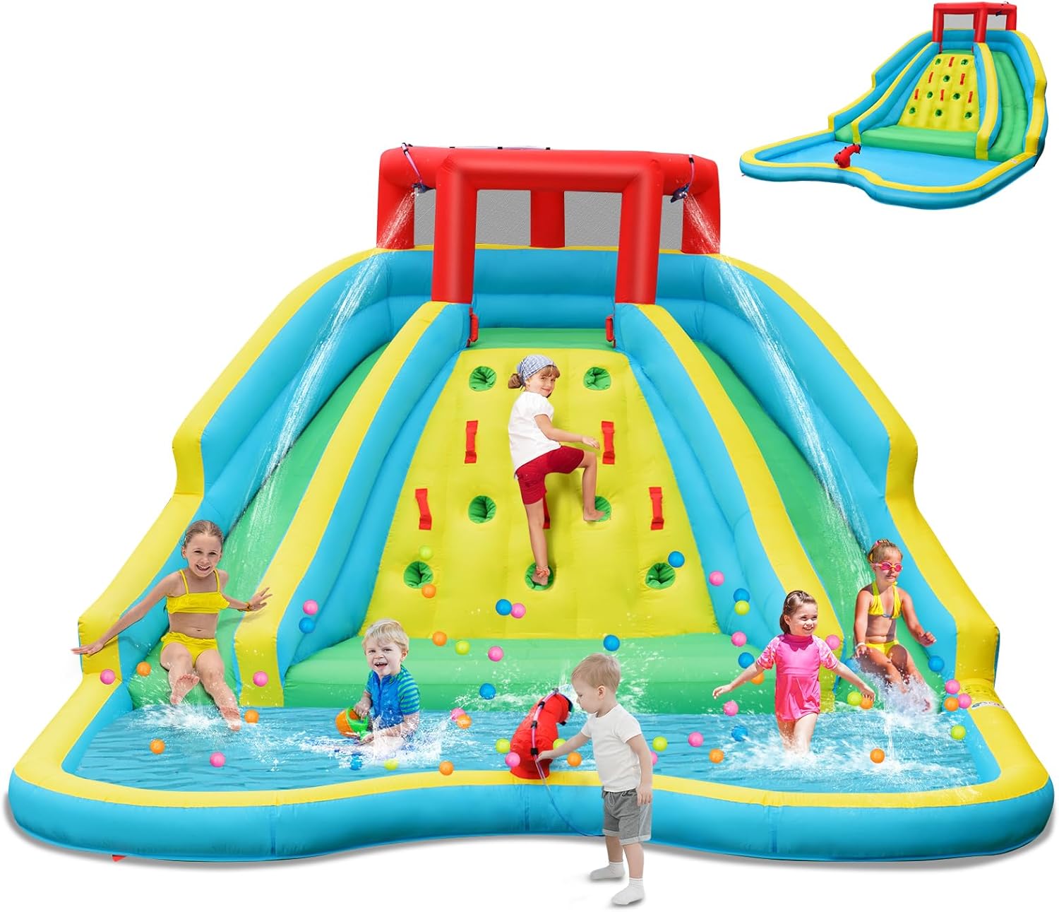 Kids Outdoor Inflatable Water Slide - Гигантская надувная водная горка для детей,