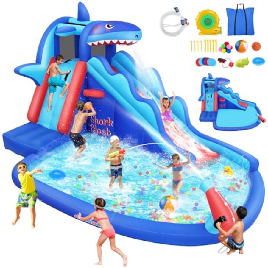 Kids Outdoor Inflatable Water Slide - Надувная водная горка-батут для детей 3-12