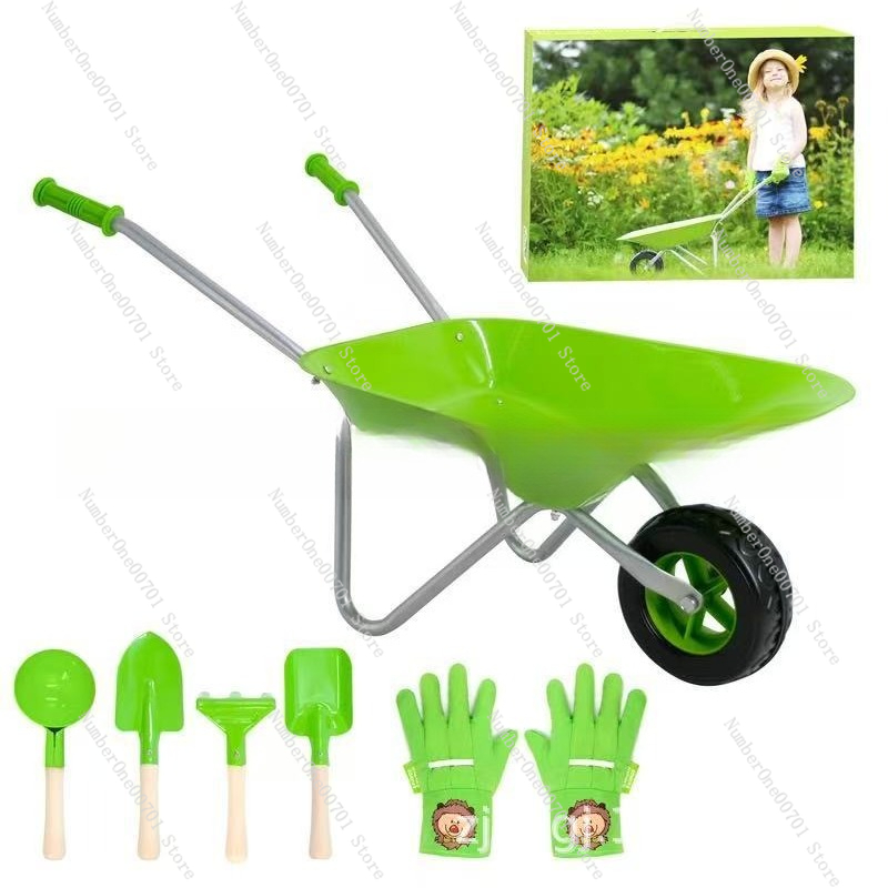 Kids Outdoor Activity Set - Детская уличная тачка, зеленый игровой набор