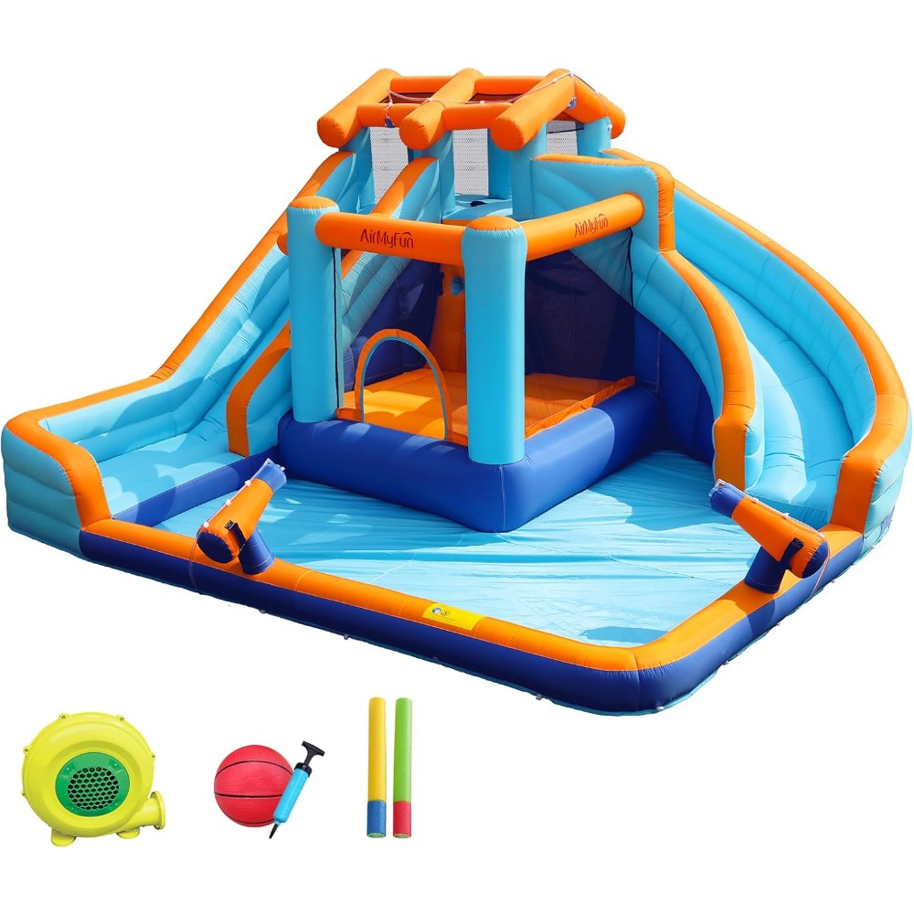 Kids Outdoor Inflatable Water Slide - Большой надувной батут-горка с бассейном и