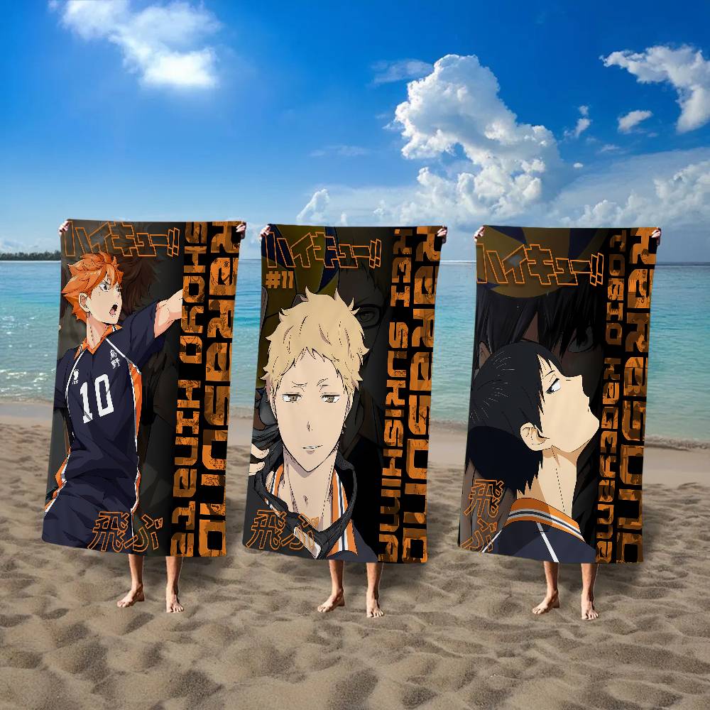 Kids Outdoor Volleyball - Волейбольное банное полотенце Haikyuu Anime из