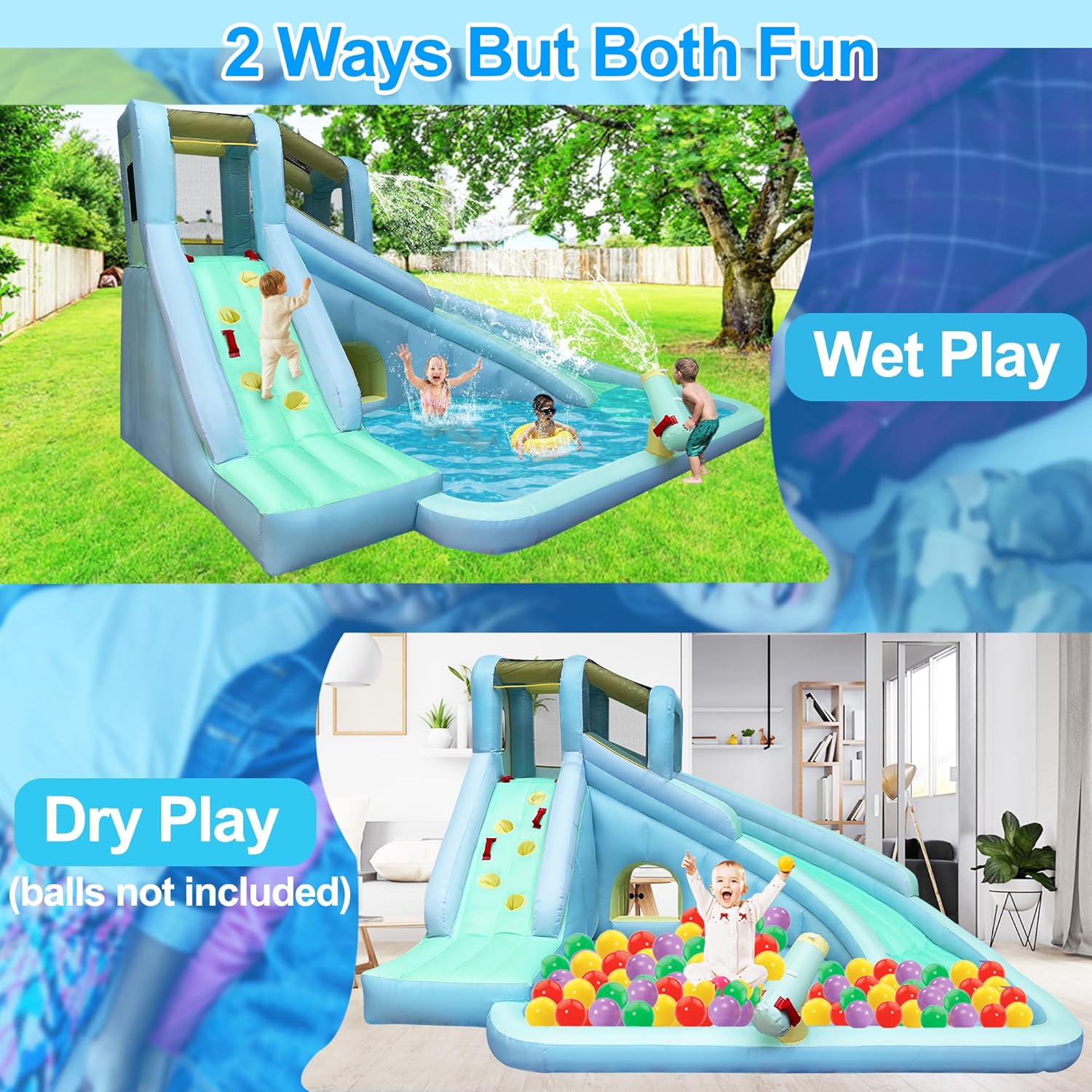 Надувной детский батут-аквапар – обзор и цена Kids Outdoor Inflatable Water Slide