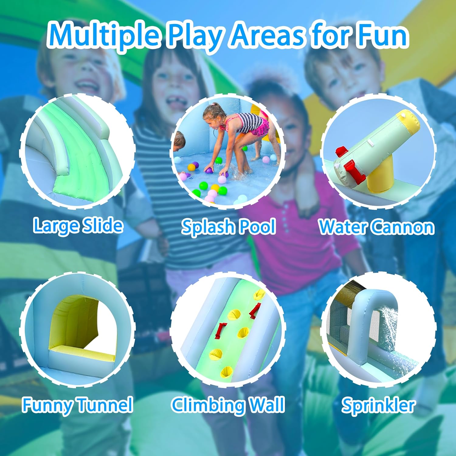 Надувной детский батут-аквапар – обзор и цена Kids Outdoor Inflatable Water Slide