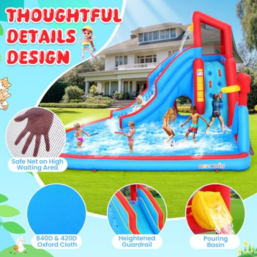 Надувной батут-аквапарк для де – обзор и цена Kids Outdoor Inflatable Water Slide