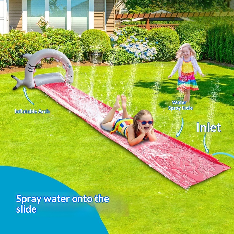 Надувная водная горка-бассейн  – обзор и цена Kids Outdoor Inflatable Water Slide