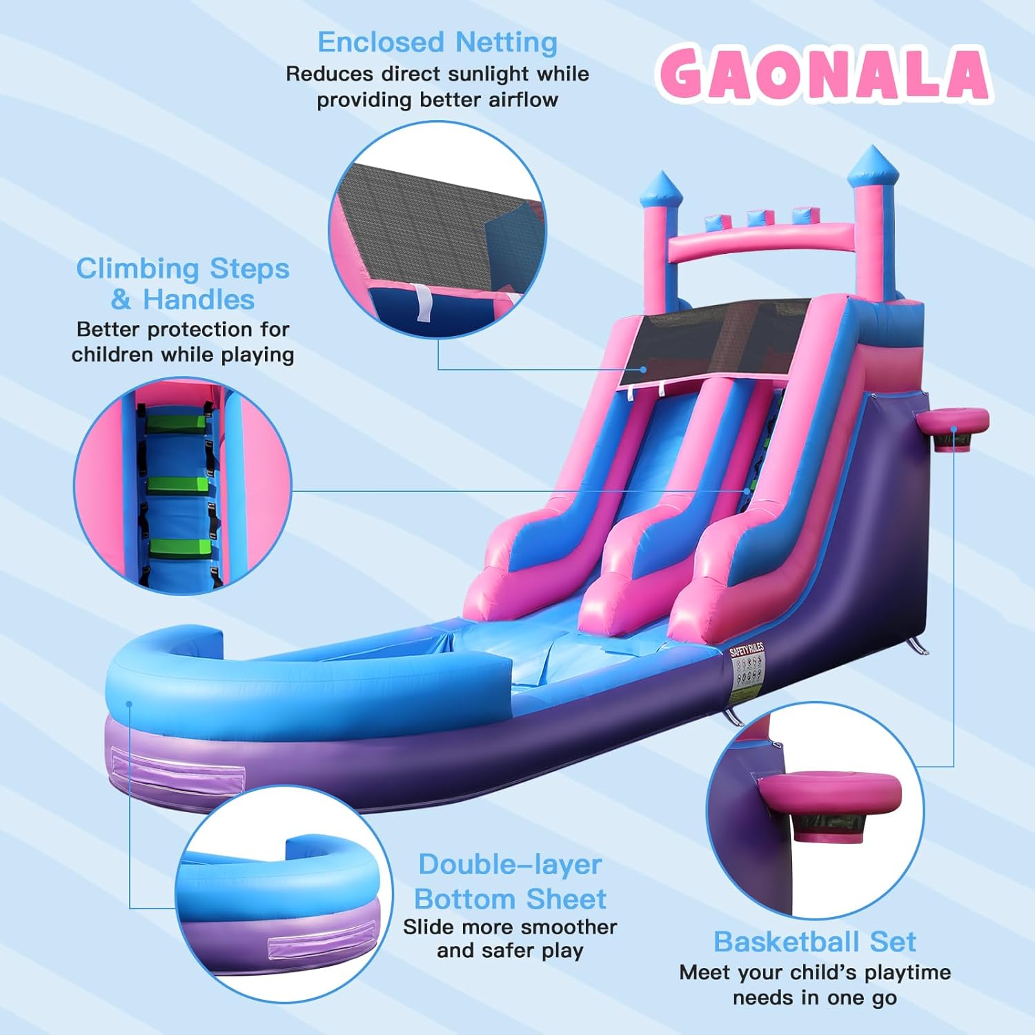 Надувная водная горка для тяже – обзор и цена Kids Outdoor Inflatable Water Slide