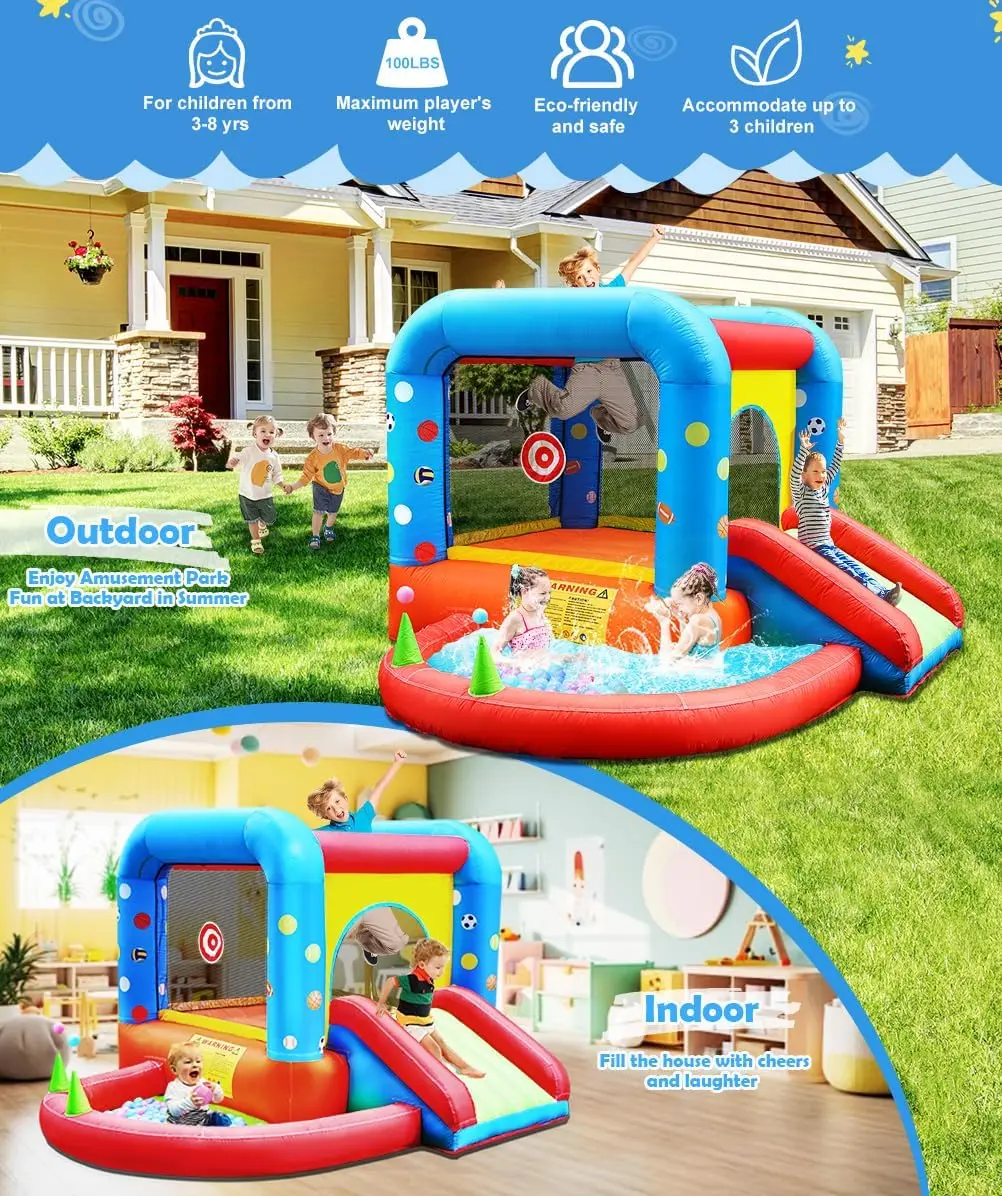 Надувной батут Step4Fun, детск – обзор и цена Kids Outdoor Inflatable Water Slide