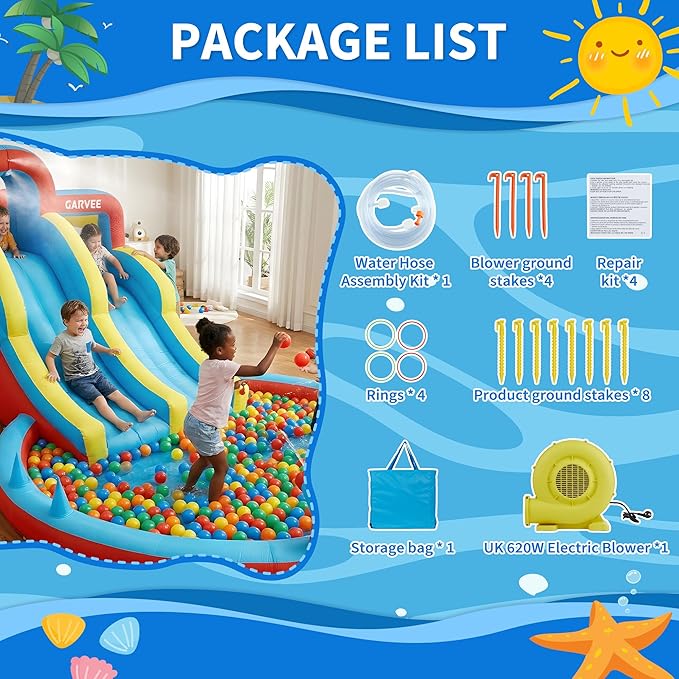 Всесезонный надувной аквапарк  – обзор и цена Kids Outdoor Inflatable Water Slide