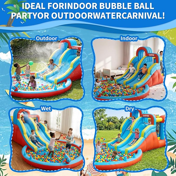 Всесезонный надувной аквапарк  – обзор и цена Kids Outdoor Inflatable Water Slide