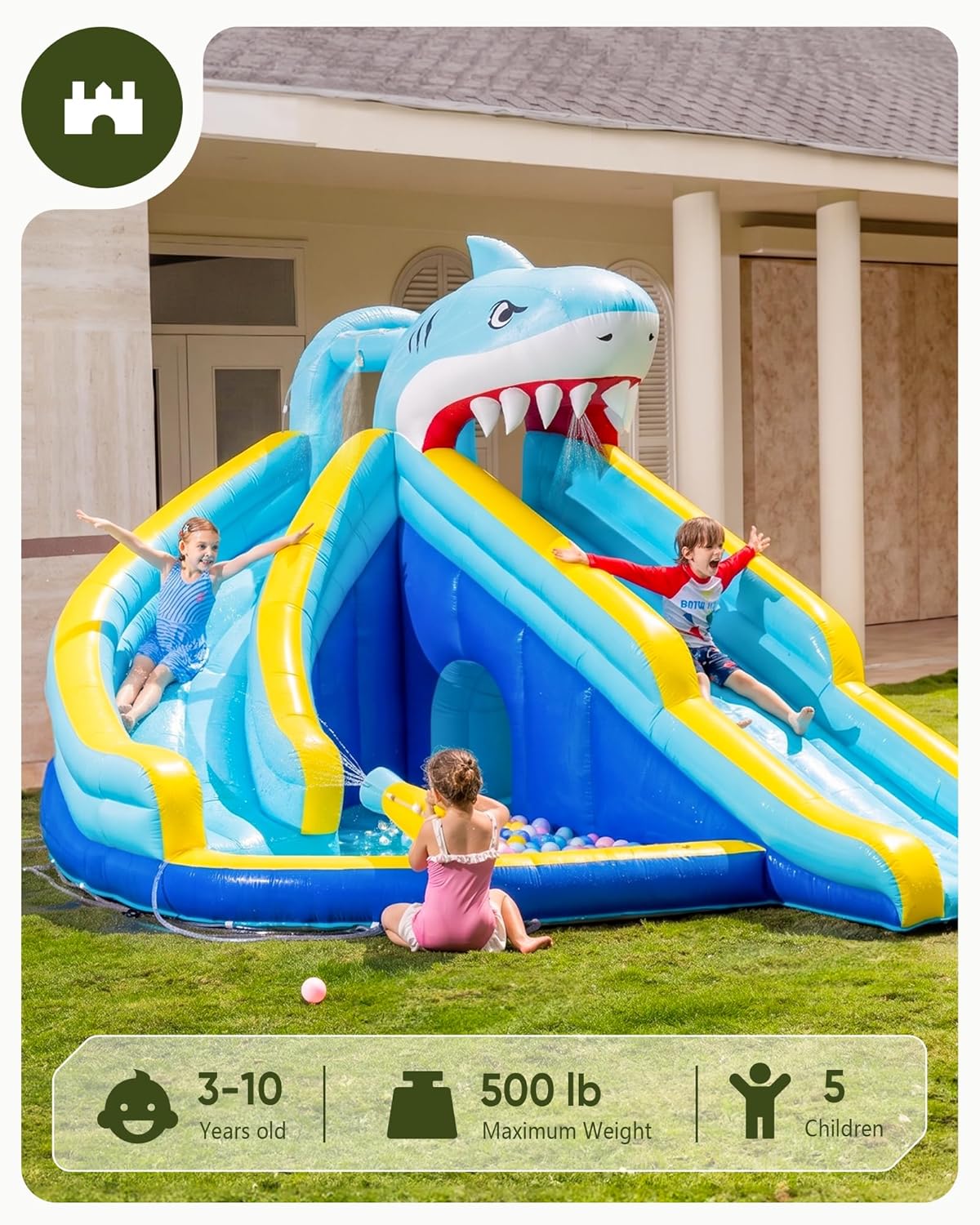 Надувная водная горка-батут дл – обзор и цена Kids Outdoor Inflatable Water Slide