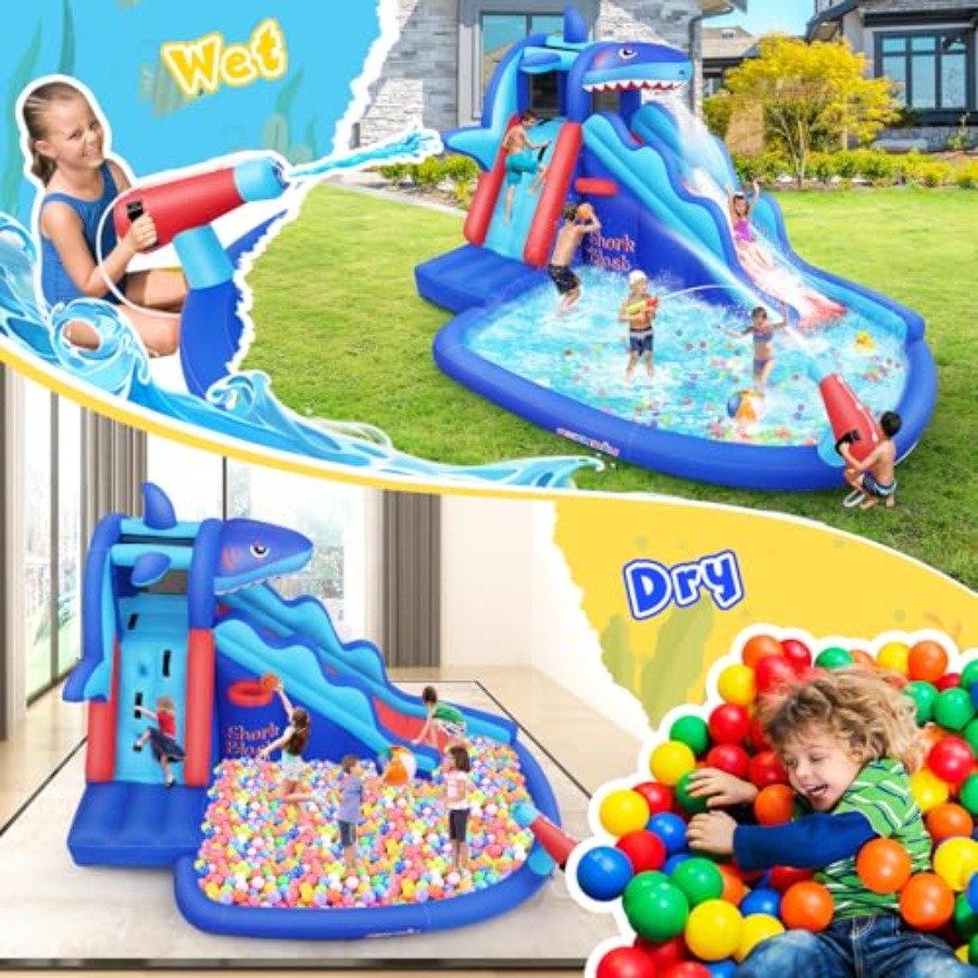 Надувная водная горка-батут дл – обзор и цена Kids Outdoor Inflatable Water Slide