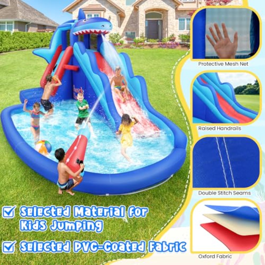 Надувная водная горка-батут дл – обзор и цена Kids Outdoor Inflatable Water Slide