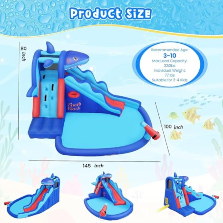 Надувная водная горка-батут дл – обзор и цена Kids Outdoor Inflatable Water Slide