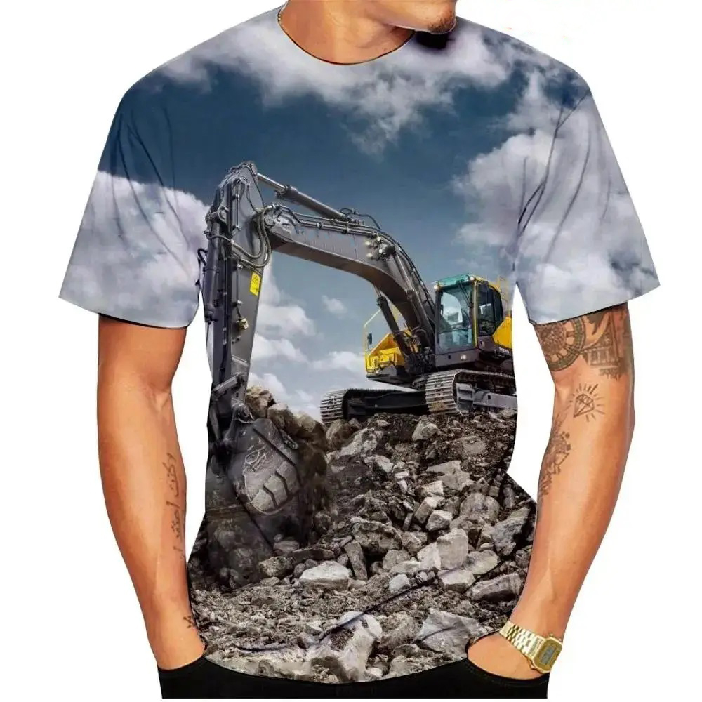 Футболка с 3D принтом и рисунк – обзор и цена Kids Outdoor Excavator