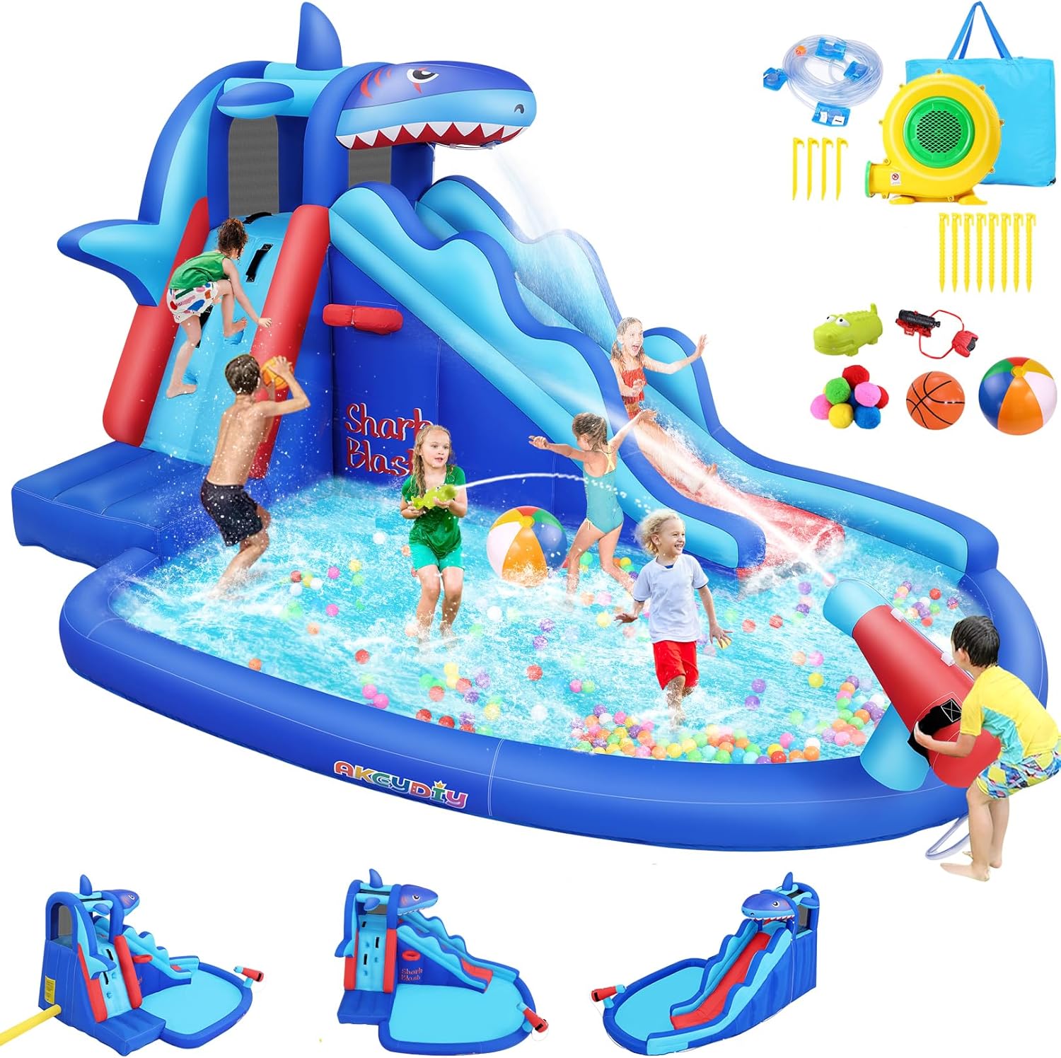 Надувной аквапарк с тематикой  – обзор и цена Kids Outdoor Inflatable Water Slide