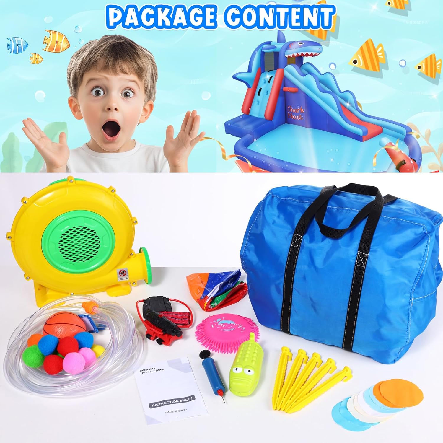 Надувной аквапарк с тематикой  – обзор и цена Kids Outdoor Inflatable Water Slide