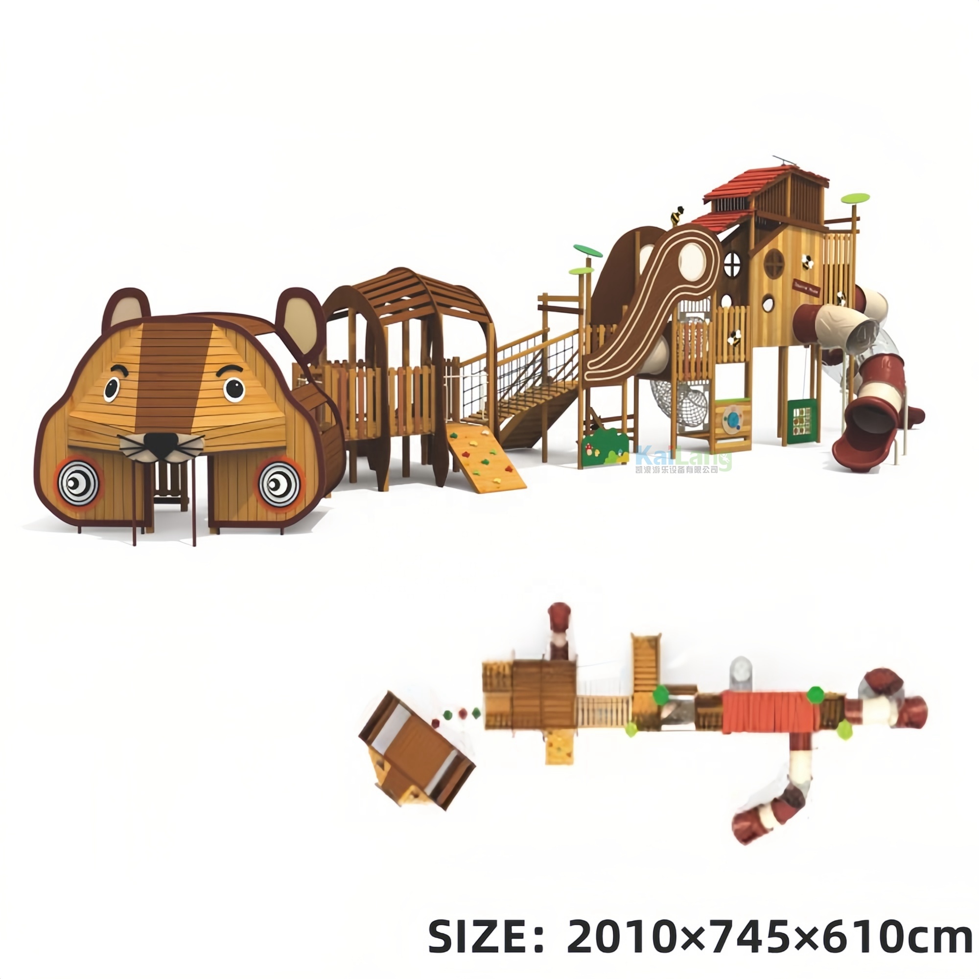 Высококачественный деревянный  – обзор и цена Outdoor Children'S Park