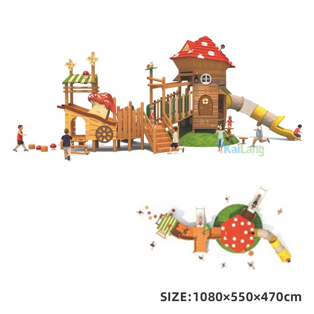 Деревянный игровой комплекс в  – обзор и цена Outdoor Children'S Park