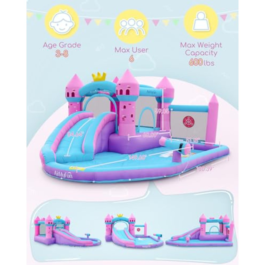 Надувная водная горка-батут дл – обзор и цена Kids Outdoor Inflatable Water Slide